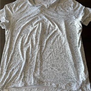 Puma Gray Floral Polo Shirt